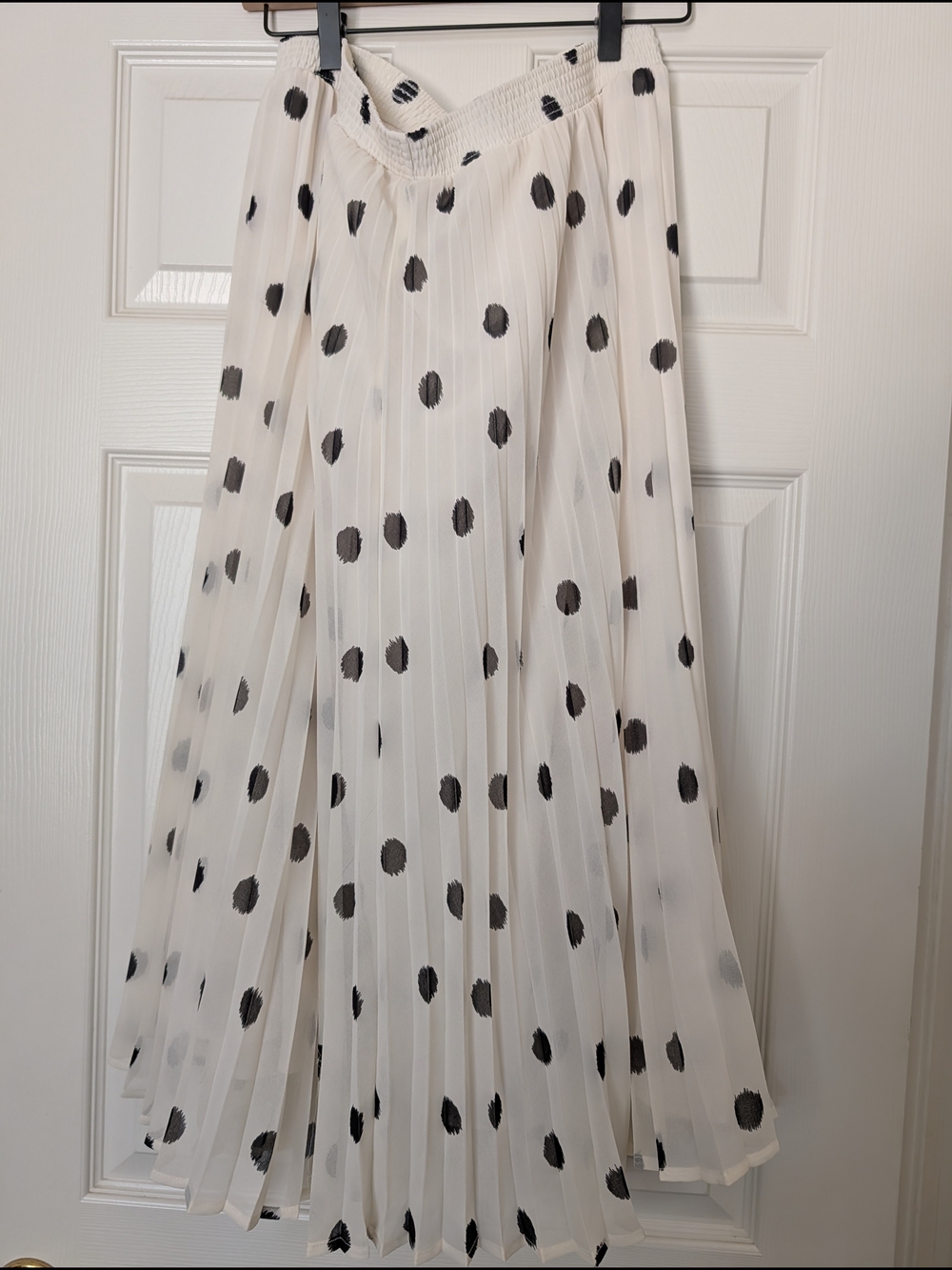 Black And White Polka Dots Skirt